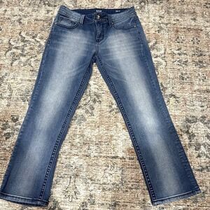 ANA Womens Jeans 28/6 Blue Straight Mid Rise Medium Wash Denim Solid 5 Pockets